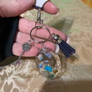 🌺🌺Ocean Reflective Stone Purse Charm and Keychain